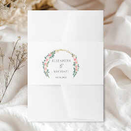 エレガント花結婚弓 招待状ベリーバンド