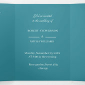 エレガント花結婚病 三つ折り招待状 (内部中)