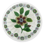 エレガント花縁ど白芽ビクトリアン類 セラミックノブ (正面)