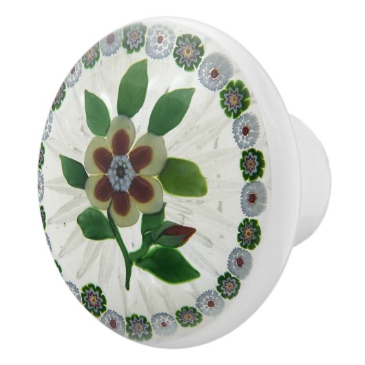 エレガント花縁ど白芽ビクトリアン類 セラミックノブ (右)