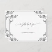 エレガント花額券カスタマイズ証書 (正面/裏面)