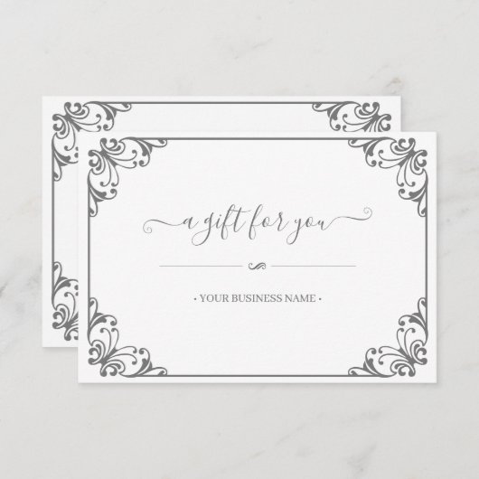 エレガント花額券カスタマイズ証書 (正面/裏面)