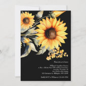 エレガント花50結婚周年 招待状 (正面)