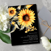 エレガント花50結婚周年 招待状