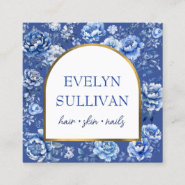 エレガント花 スクエア名刺