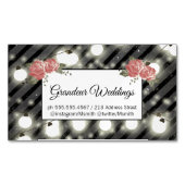 エレガント花 マグネット名刺 (正面)