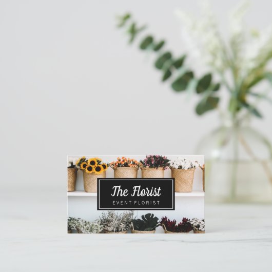 エレガント花 名刺 (スタンド正面)