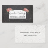 エレガント花 名刺 (正面/裏面)