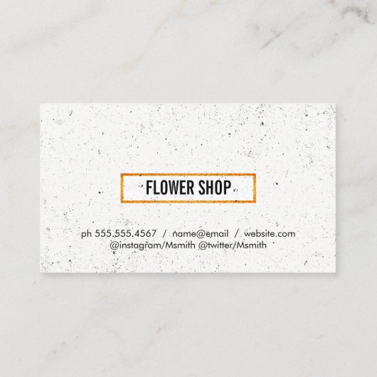 エレガント花 名刺 (裏面)