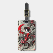 エレガント芸者荷札 ラゲッジタグ (正面縦)