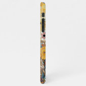 エレガント芸術的アンティークアールヌーボースタイルフローラ iPhoneケース (左側)