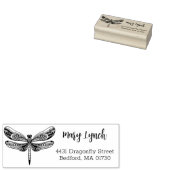 エレガント芸術的トンフライ差出人住所 ラバースタンプ (押印)