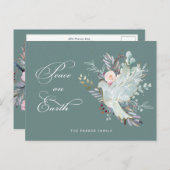 エレガント芸術的フローラ平和 シーズンポストカード (正面/裏面)