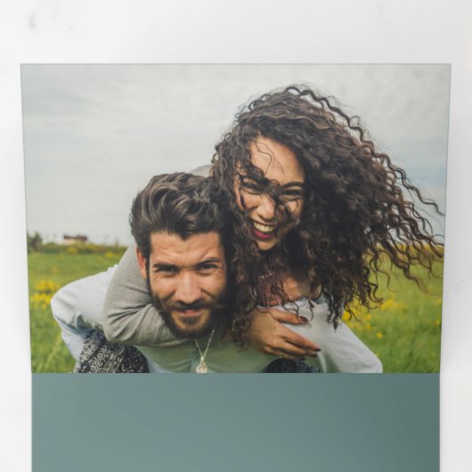 エレガント芸術的フローラ平和 三つ折りクリスマスカード (内部最初)