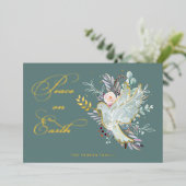 エレガント芸術的フローラ平和 箔シーズンカード (立ち正面)