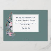 エレガント芸術的フローラ平和 箔シーズンカード (裏面)