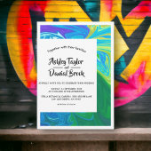 エレガント芸術的モダン結婚ファインアート 招待状