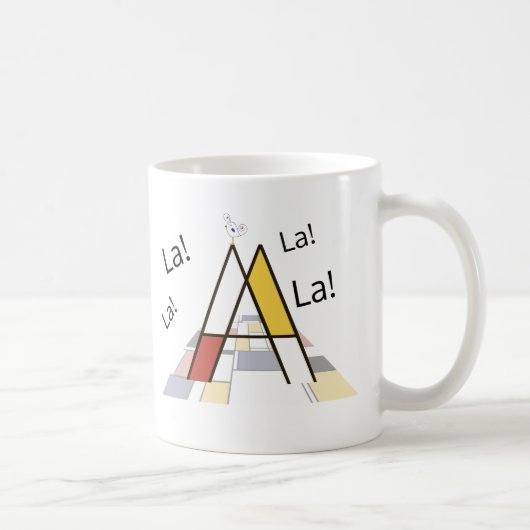 エレガント芸術的文字モノグラムレターA コーヒーマグカップ (右)