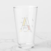 エレガント芸術的文字モノグラムレターA タンブラーグラス (裏面)