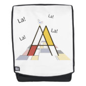 エレガント芸術的文字モノグラムレターA バックパック (正面)