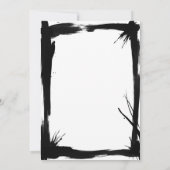 エレガント芸術的白モダン結婚の セーブザデート (裏面)