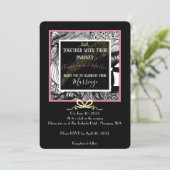 エレガント芸術的白黒金ゴールド及び埃バラ (スタンド正面)