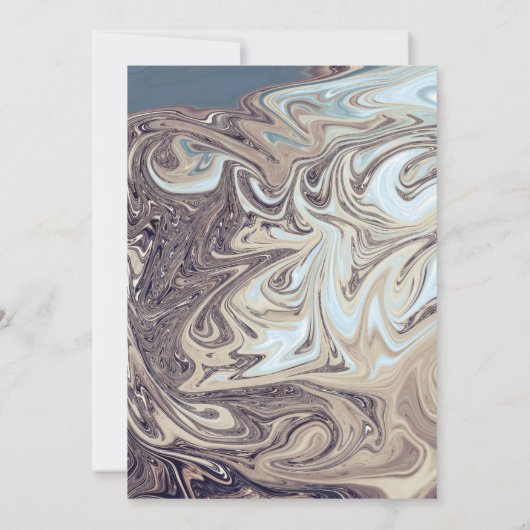 エレガント芸術的自然抽象芸術結婚s 招待状 (裏面)