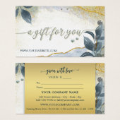 エレガント芸術的葉金ゴールド (正面&裏面)