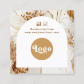 エレガント茶の花感謝していは、パッケージ挿入 スクエア名刺 (裏面)