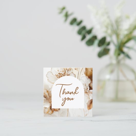 エレガント茶の花感謝していは、パッケージ挿入 スクエア名刺 (スタンド正面)