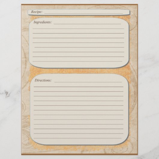 エレガント茶色のオレンジ色のフェードレシピ (正面)