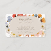 エレガント草花名刺 名刺 (裏面)