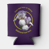 エレガント菖蒲パーソナライズされた花 缶クーラー (正面)