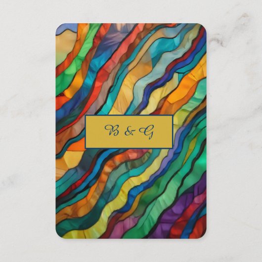 エレガント華アフリカの目的地の結婚式 エンクロージャーカード (裏面)