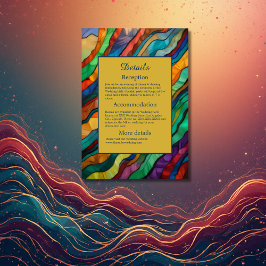 エレガント華アフリカの目的地の結婚式 エンクロージャーカード