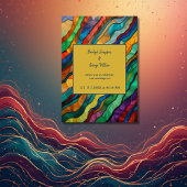 エレガント華アフリカの目的地の結婚式 招待状