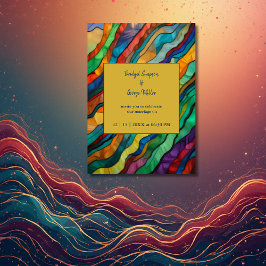 エレガント華アフリカの目的地の結婚式 招待状