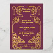 エレガント華美アールデコ 箔招待状 (正面)