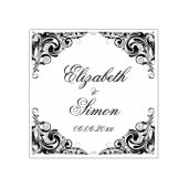 エレガント華美シッククラシックファンシー結婚s ラバースタンプ (インプリント)