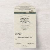 エレガント華美シックフォーマルモダン結婚ズ オールインワン招待状 (内側)