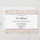 エレガント華美シンプルScript Purple Classy's 結婚. 招待状 (正面)