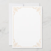 エレガント華美スタイリッシュ金ゴールドのスクリプ結婚ト 招待状 (裏面)