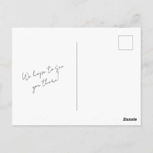 エレガント華美タイポグラフィ結婚式の日付の保存 ポストカード (裏面)