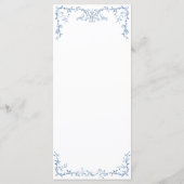 エレガント華美ビクトリアンダスティブルーフローラ結婚ズ メニュー (裏面)