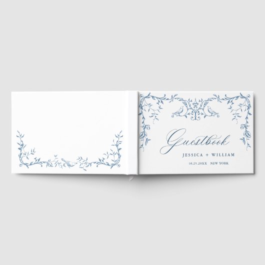 エレガント華美ビクトリアンフローラ結婚ズ ゲストブック (全面)