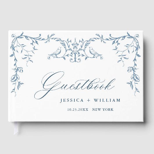 エレガント華美ビクトリアンフローラ結婚ズ ゲストブック (正面)