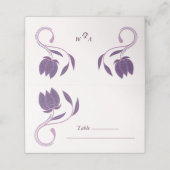 エレガント華美ペイズリーフローラ結婚ズ プレイスカード (外部開封)