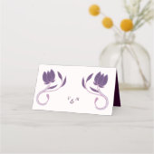 エレガント華美ペイズリーフローラ結婚ズ プレイスカード (裏面)