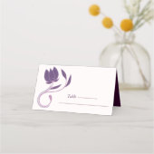 エレガント華美ペイズリーフローラ結婚ズ プレイスカード (正面)