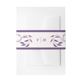 エレガント華美ペイズリーフローラ結婚ズ 招待状ベリーバンド